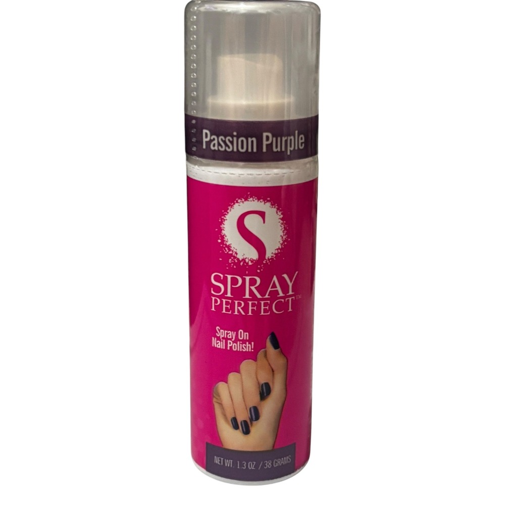 Spray Perfect Spray On Nail Color Passion Purple 1.3 oz Aerosol NEW